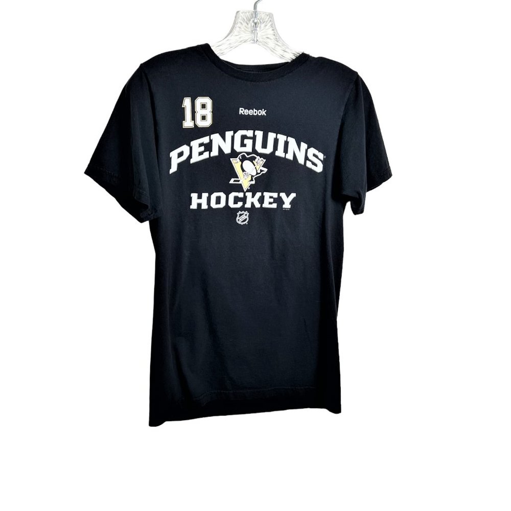 Men's Reebok Pittsburgh Penguins #18 Neal 100% Cotton T-Shirt, Size S